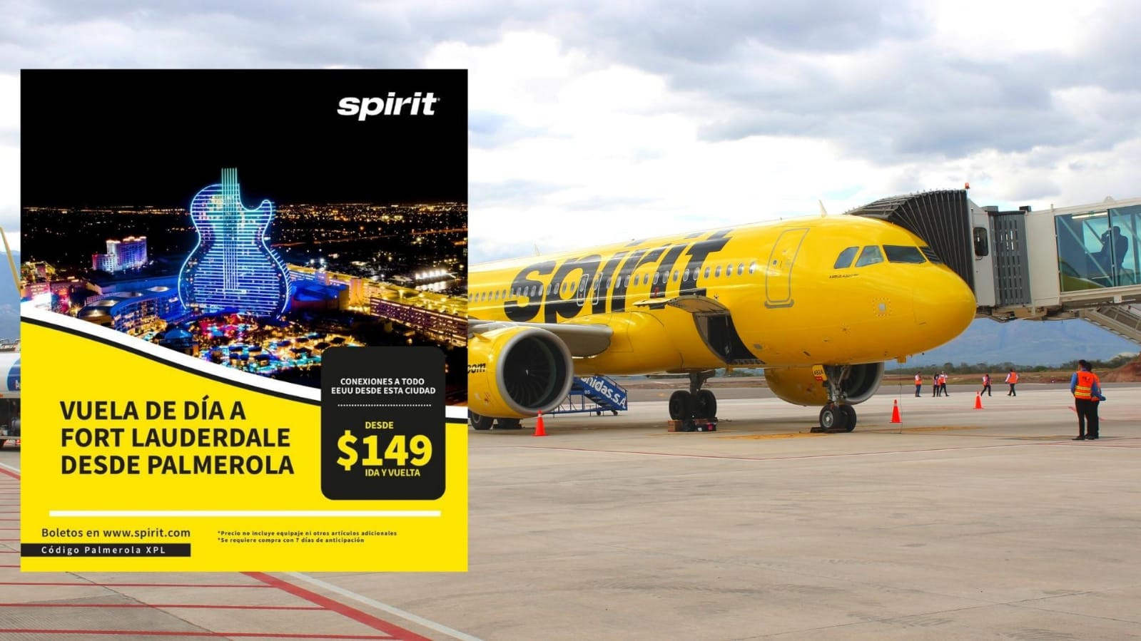 Spirit inicia vuelos de día a Fort Lauderdale a $149 ida y vuelta desde Palmerola