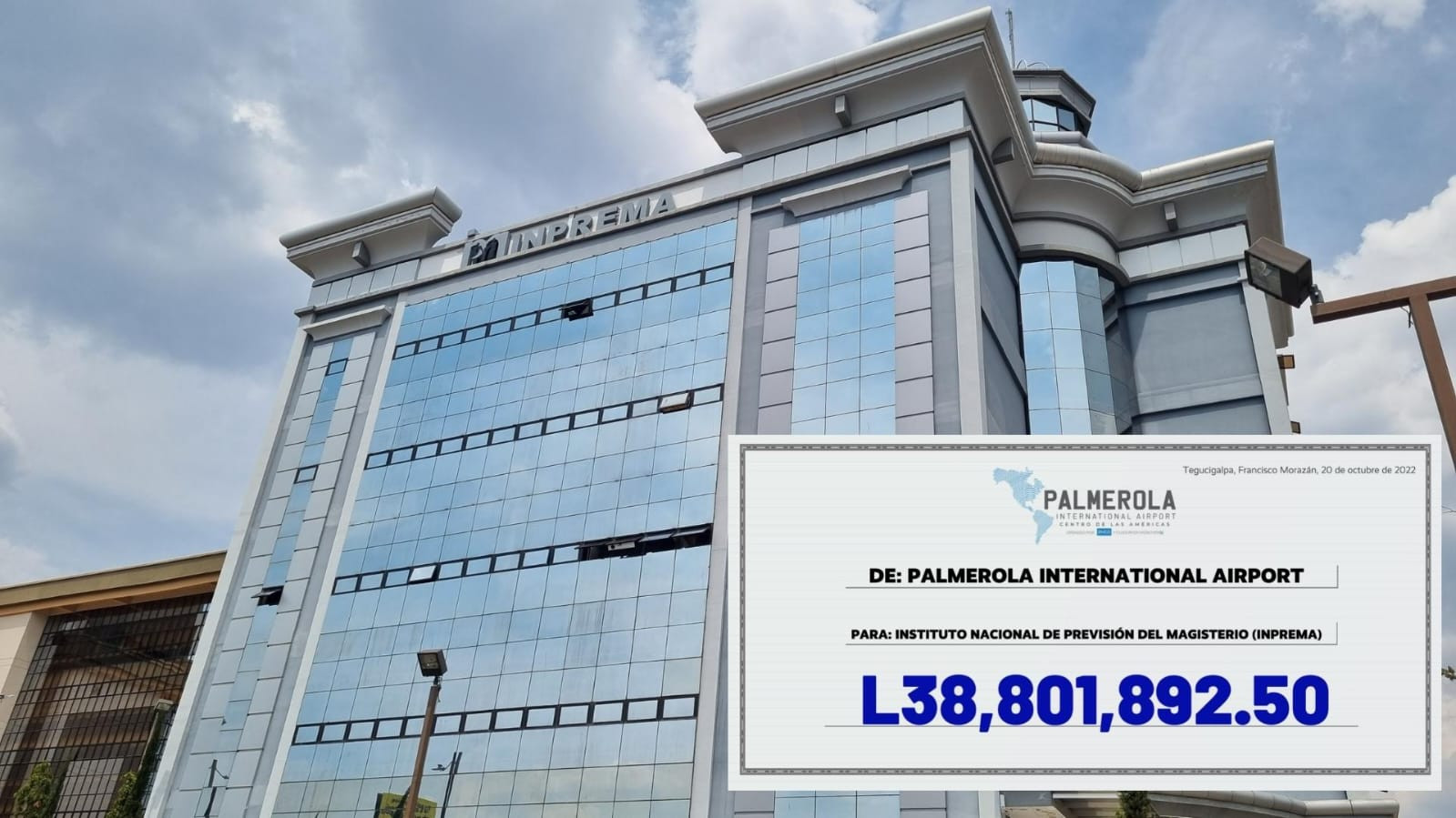 Palmerola realiza tercer desembolso a Inprema; pagos ya suman L116.3 millones en intereses