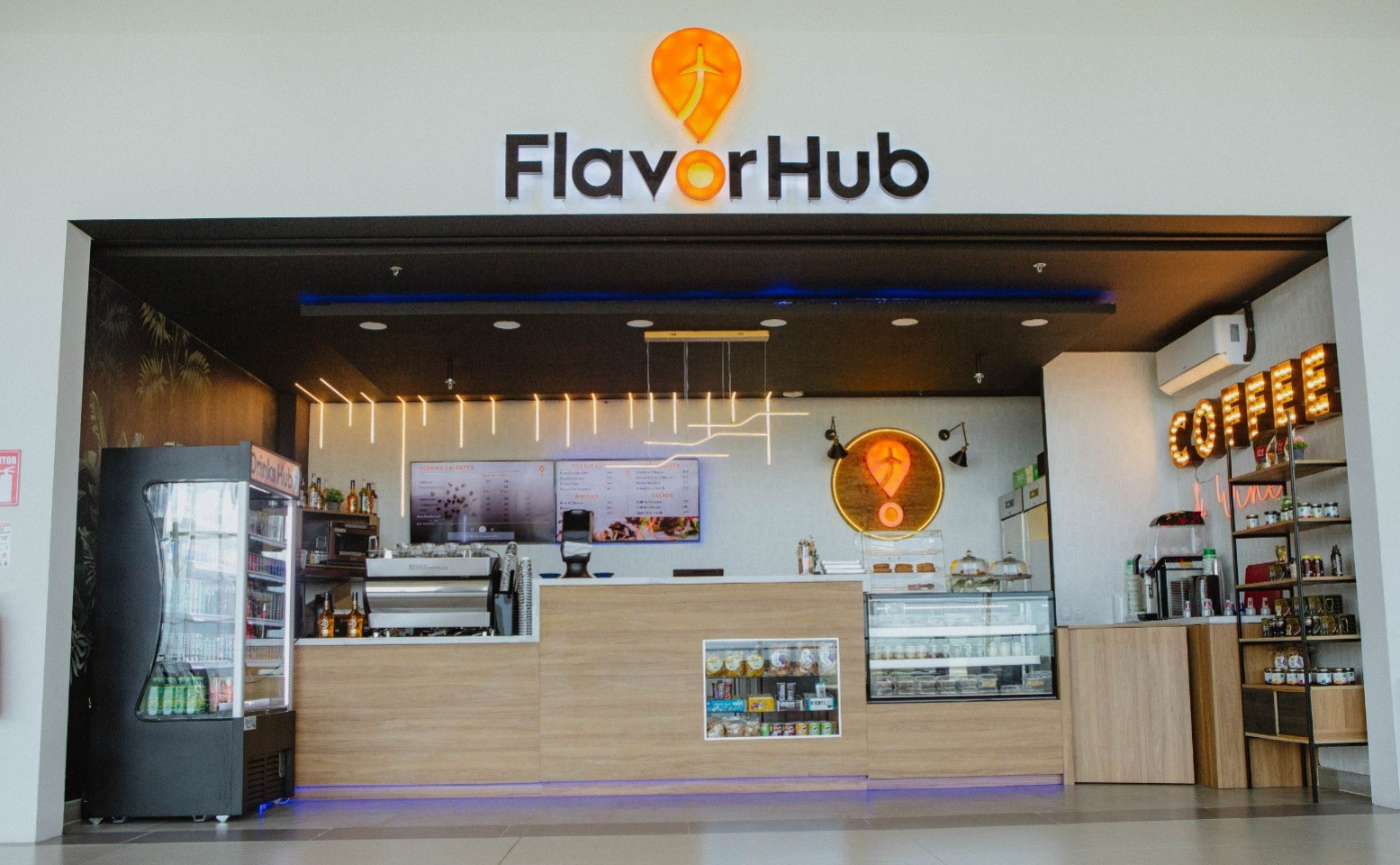 Servicios-Aeropuerto-Comayagua-Honduras-Palmerola-Flavor Hub, un moderno y confortable café